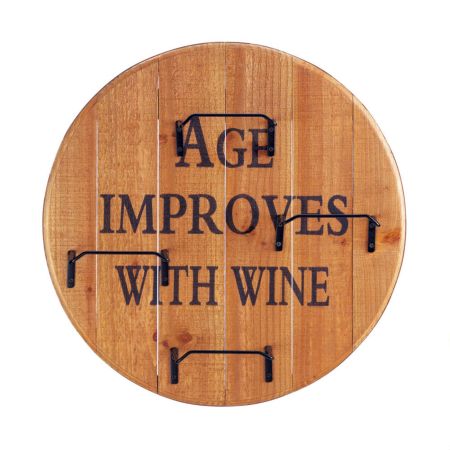 AGED ROUND WINE WALL RACK